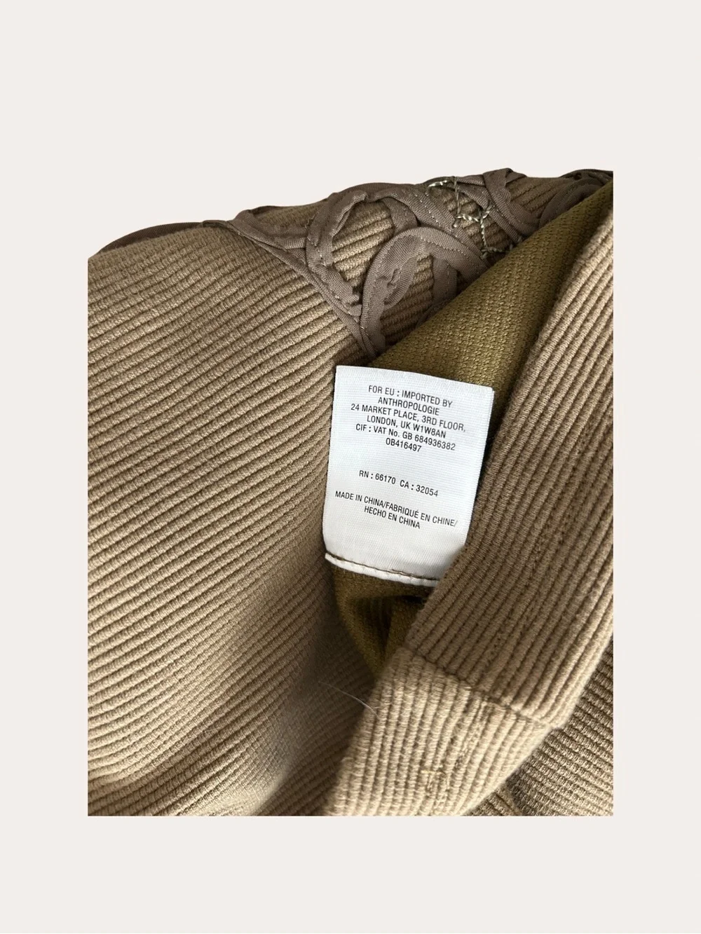 Anthropologie Postmark Olive Green Laser Cut Bib Neckline Ribbed Tank Top Small